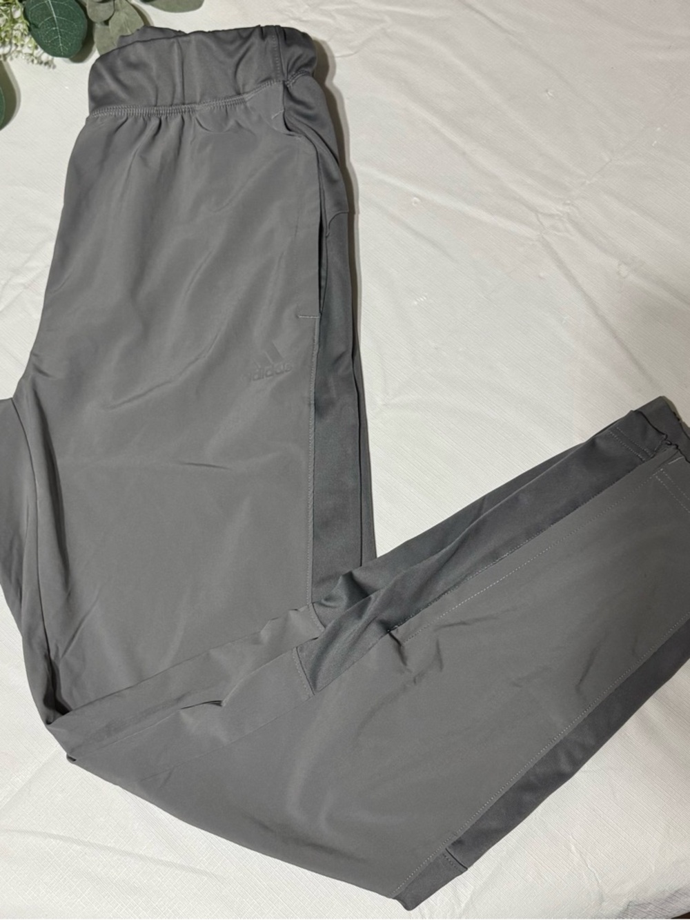 adidas Men's Charcoal Gray Athletic Joggers